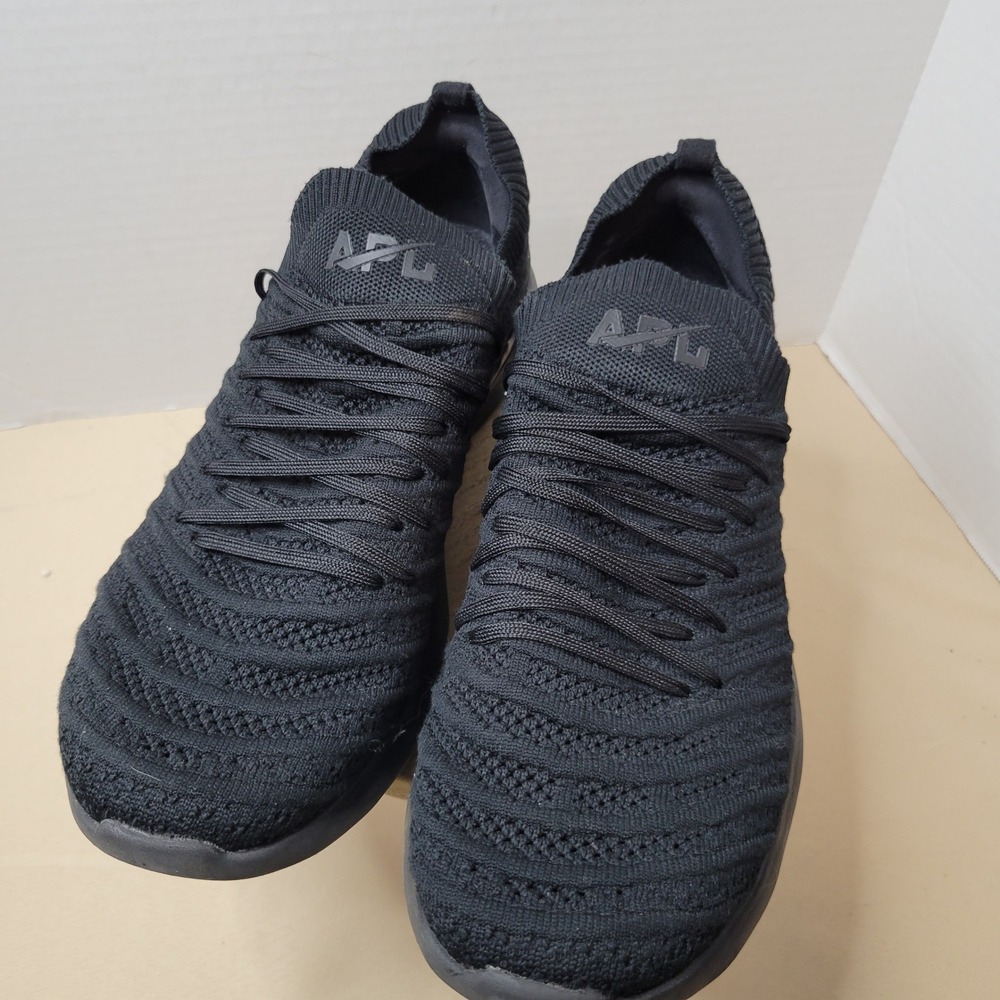 APL TechLoom Wave Mens Running Shoes Triple Black Sneakers 11 0922XC